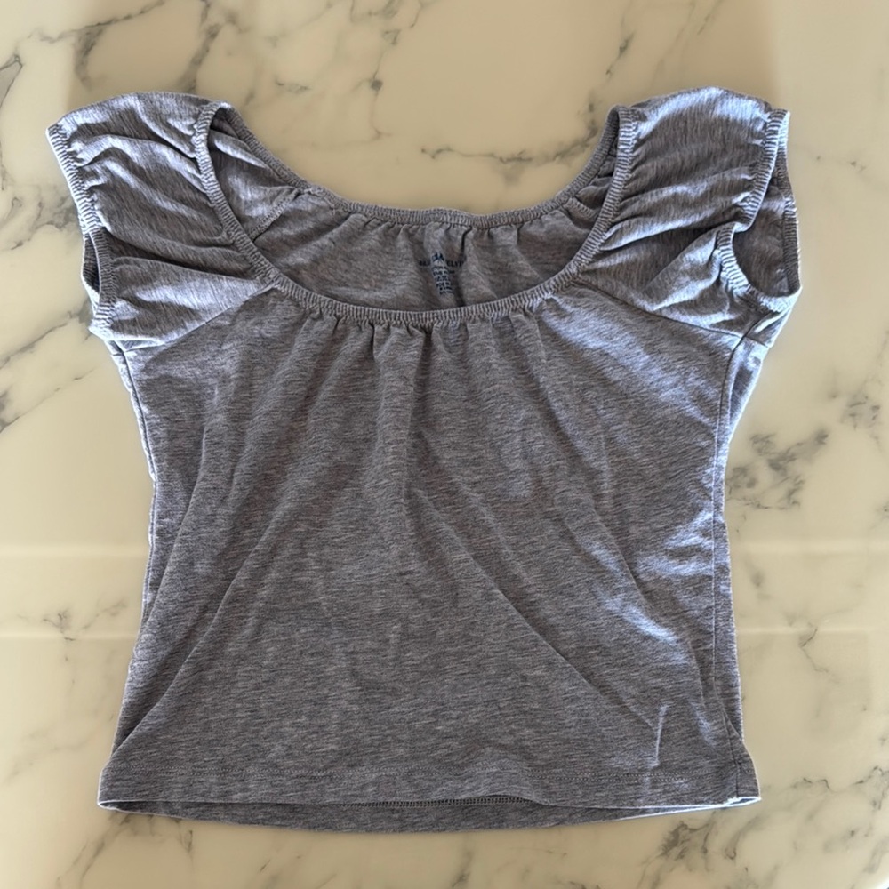 Brandy Melville Heather Gray Crop Top